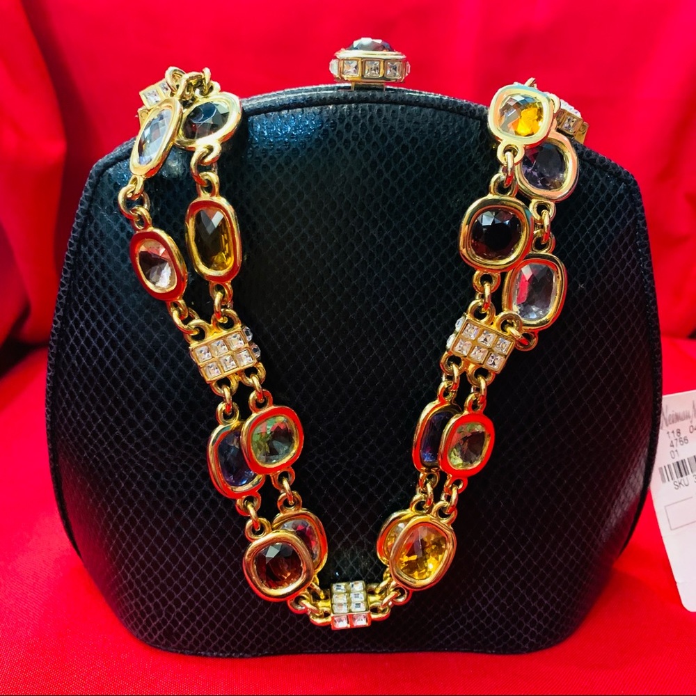 Judith Leiber Bejeweled Chain-Handle Party Purse ~ For Neiman Marcus